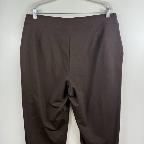 J Jill Pure Jill New Affinity French Terry Slim Crop Pants XL Chocolate Brown - Picture 5 of 10
